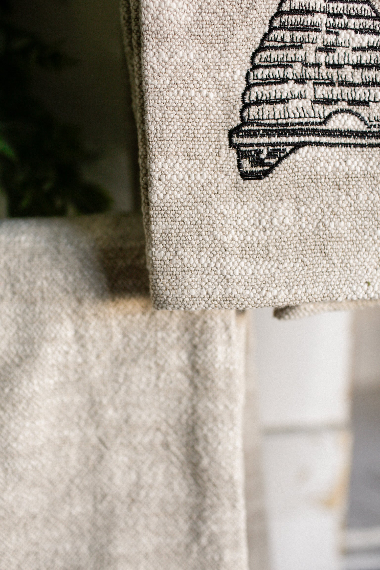 Linen Embroidered Towel (3 Styles)