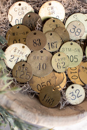 Vintage Brass Pipe Tag (L)