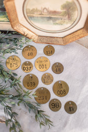 Vintage Brass Pipe Tag (L)