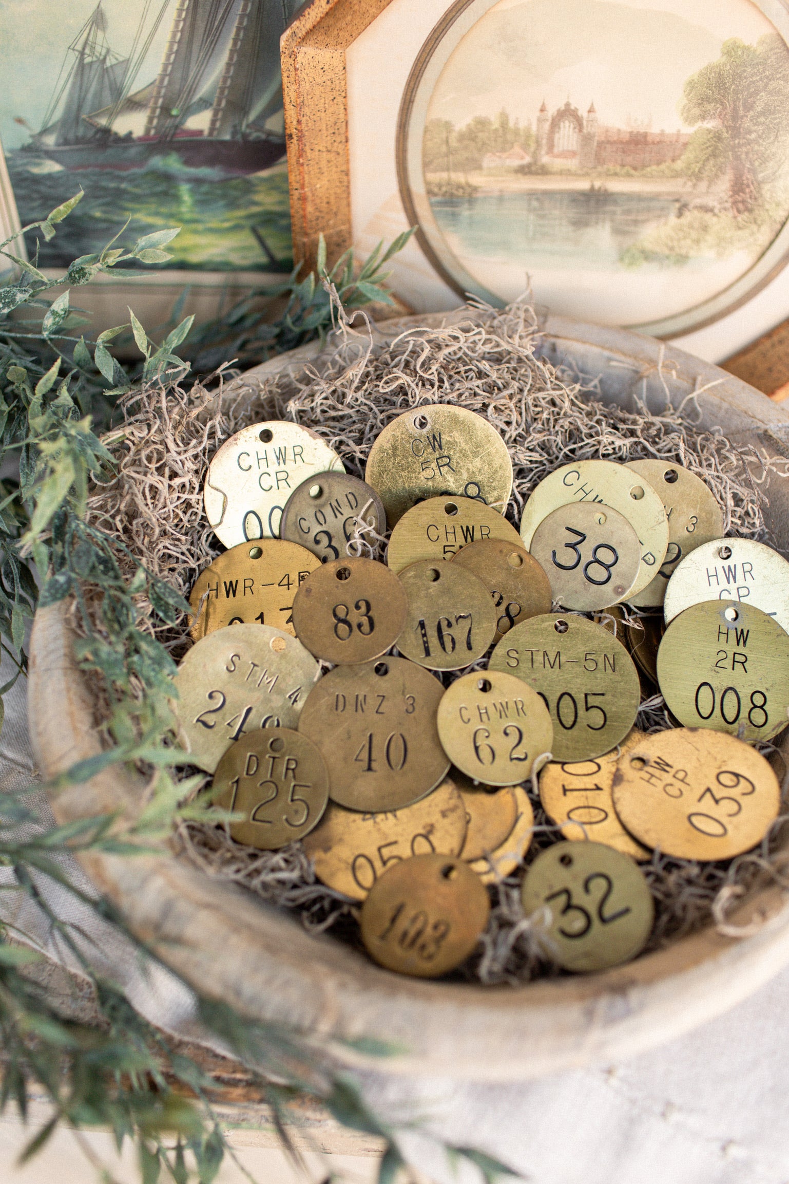 Vintage Brass Pipe Tag (L)