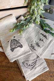 Linen Embroidered Towel (3 Styles)