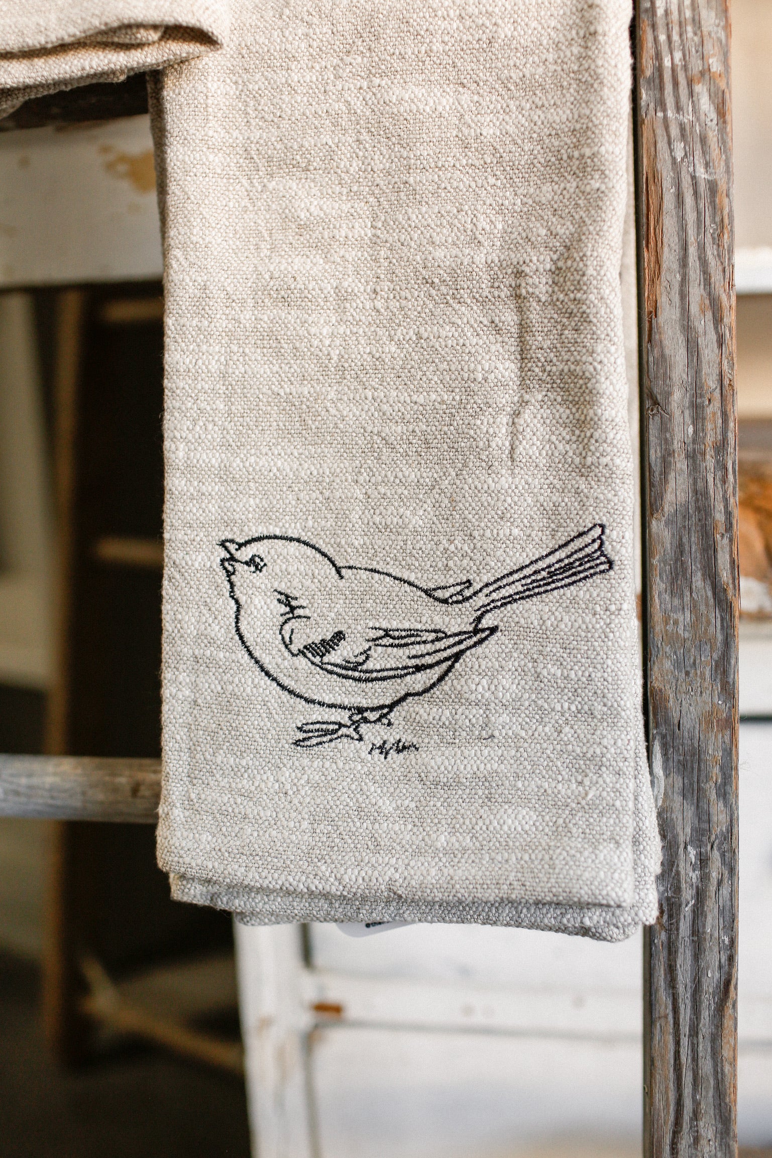Linen Embroidered Towel (3 Styles)
