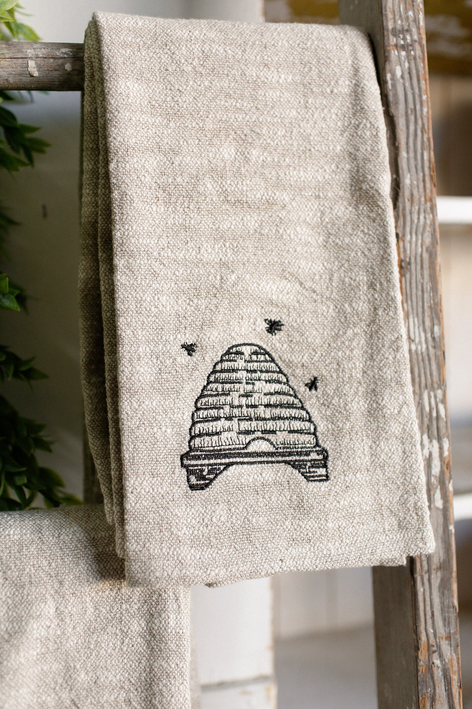 Linen Embroidered Towel (3 Styles)