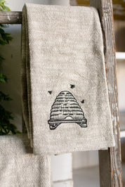 Linen Embroidered Towel (3 Styles)