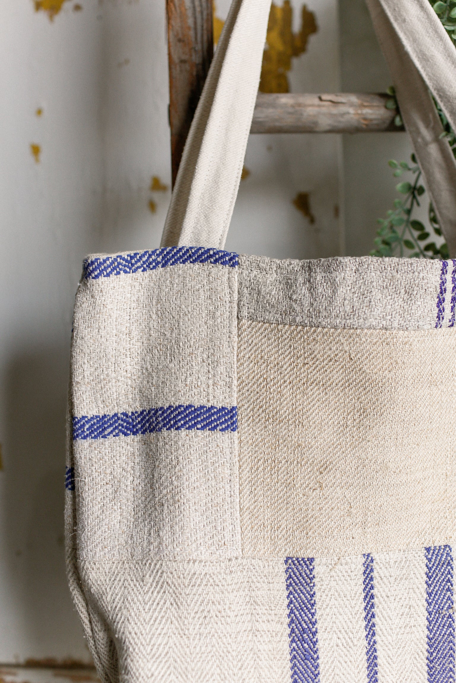 Vintage Grain Sack Tote Bag