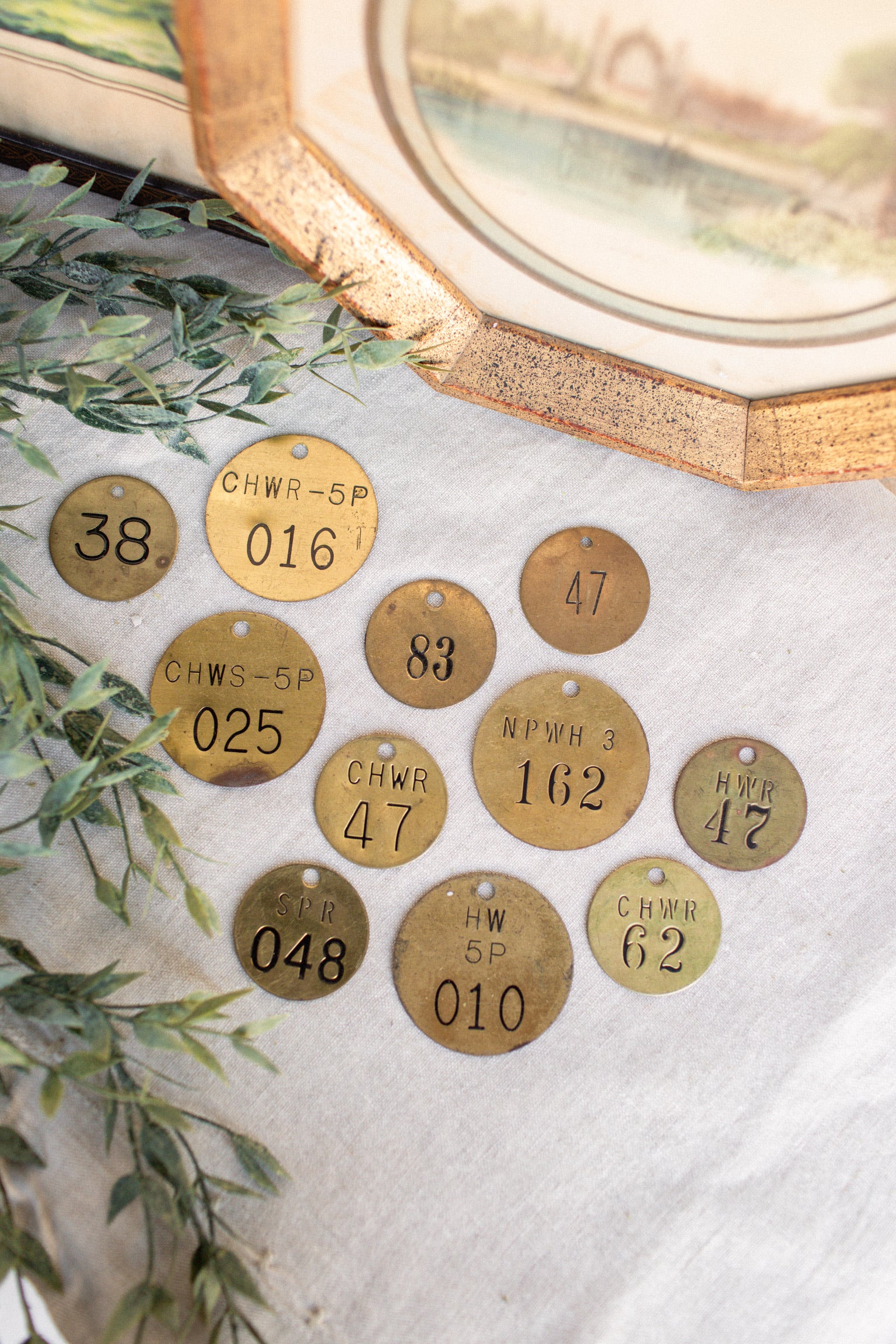 Vintage Brass Pipe Tag (L)