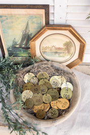 Vintage Brass Pipe Tag (L)