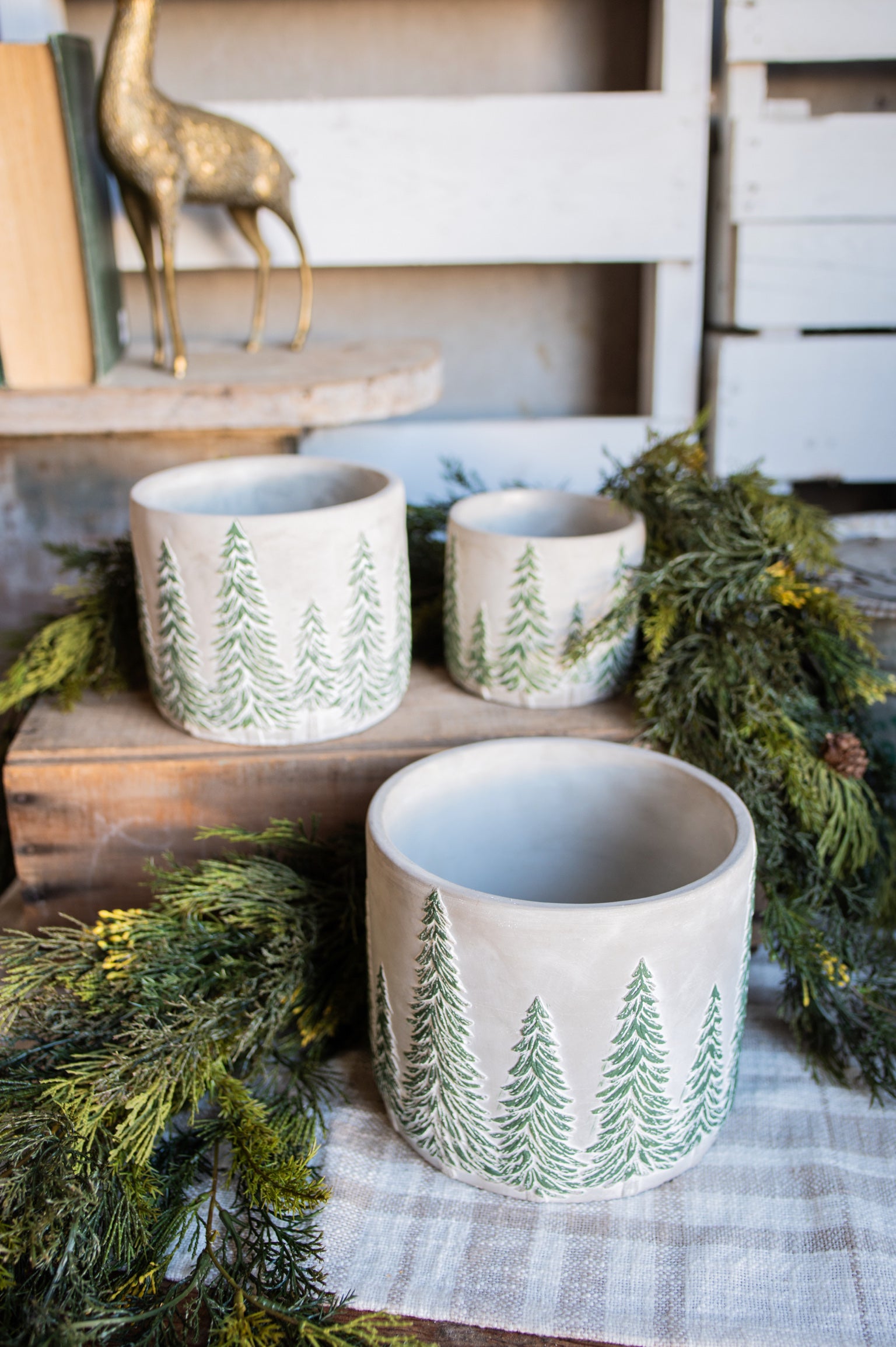 Concrete Tree Farm Pot