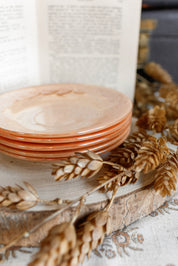 Vintage Peach Fire King Saucer Dish