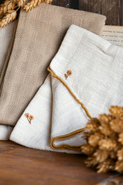 Floral Embroidered Cotton Tea Towels Creative Co-Op
