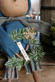 Handmade Blue Snow Doll