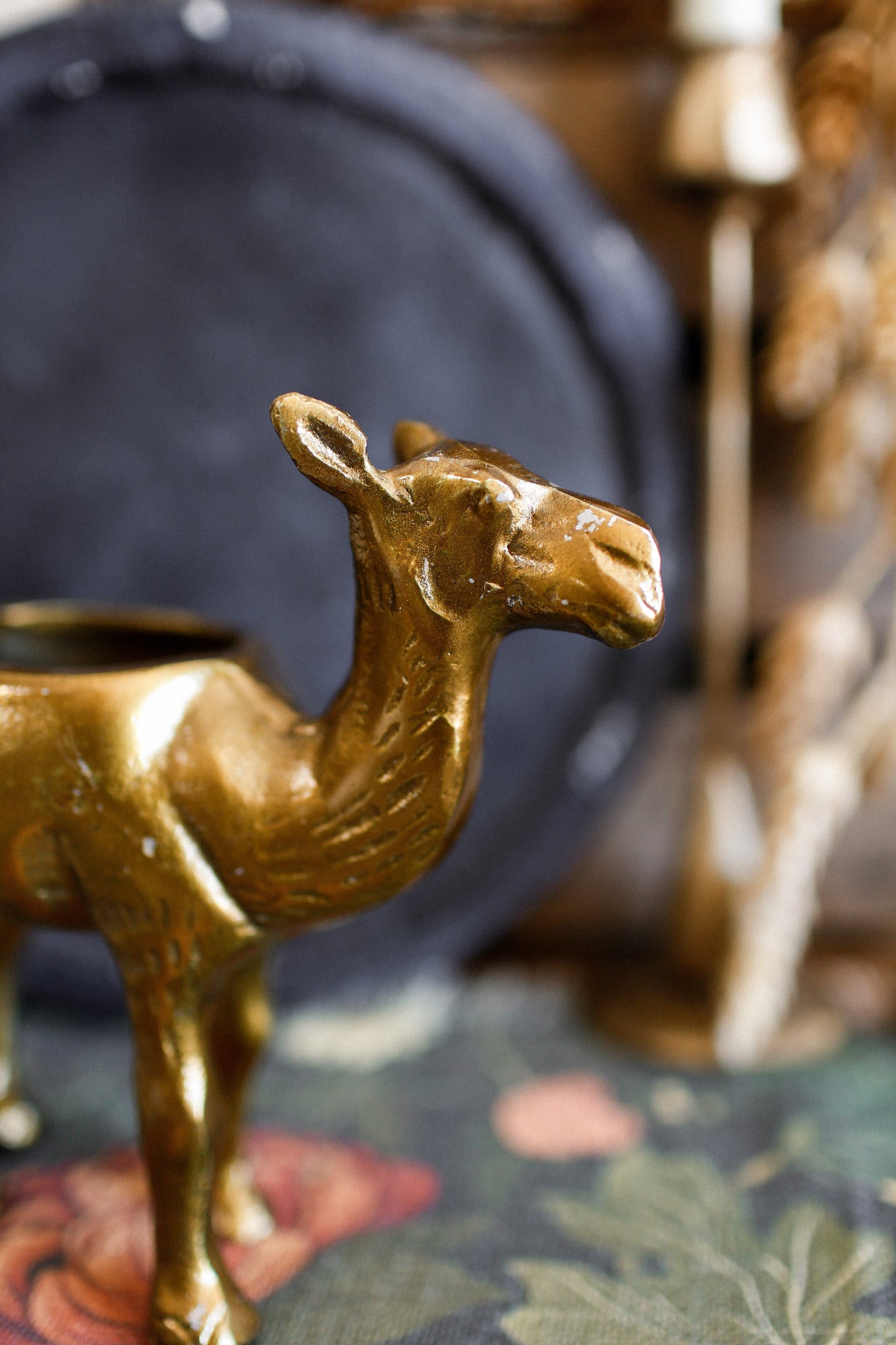 Gilded Camel Planter