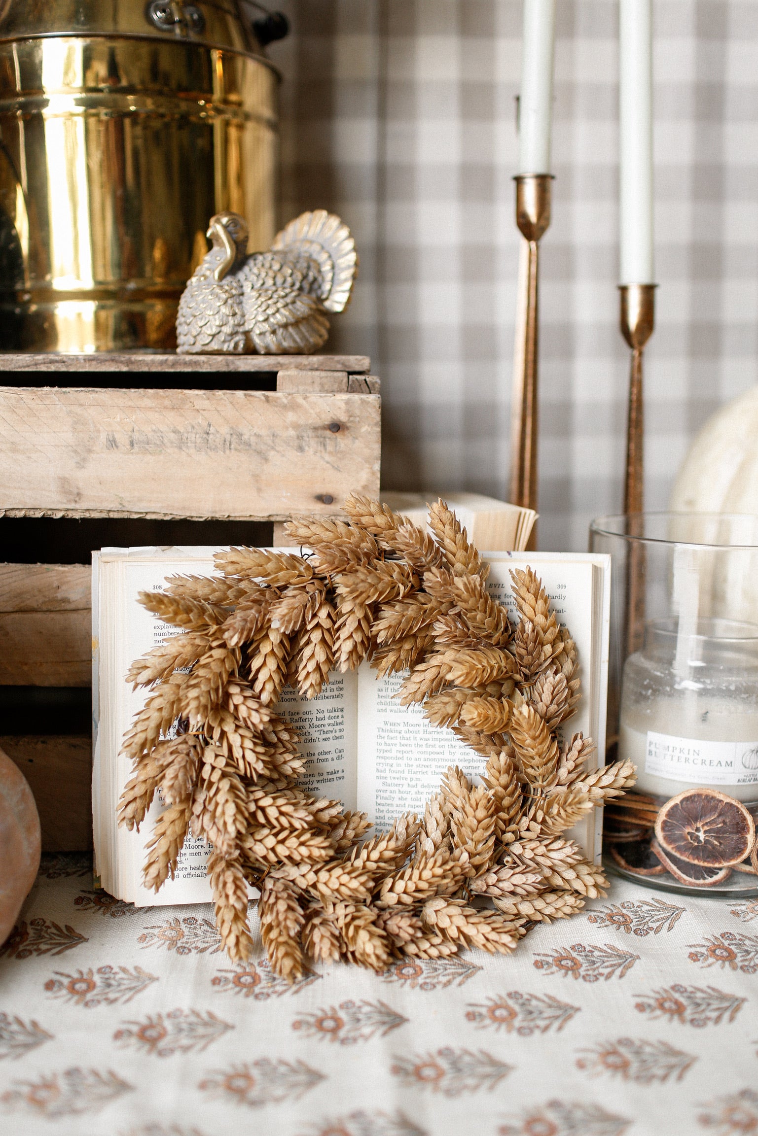 Harvest Hops Mini Wreath