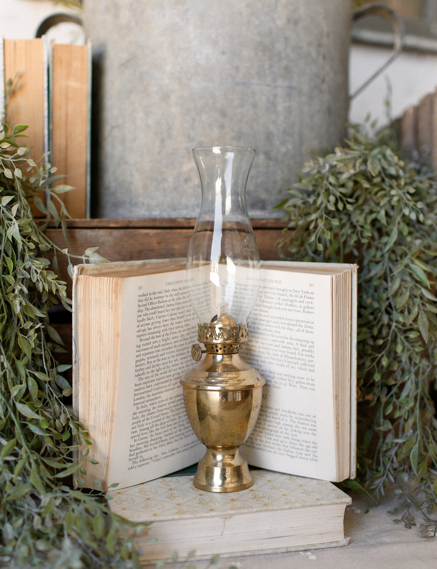 Vintage Brass Oil Lamp The Little Burlap Barn®
