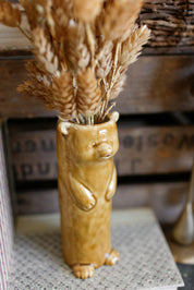 Stoneware Bear Vase
