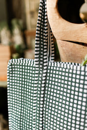 Green Check Tote Bag The Little Burlap Barn®