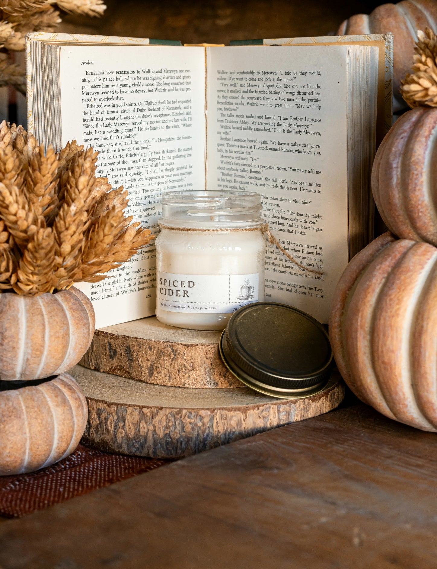 Spiced Cider Mason Jar Candle The Little Burlap Barn