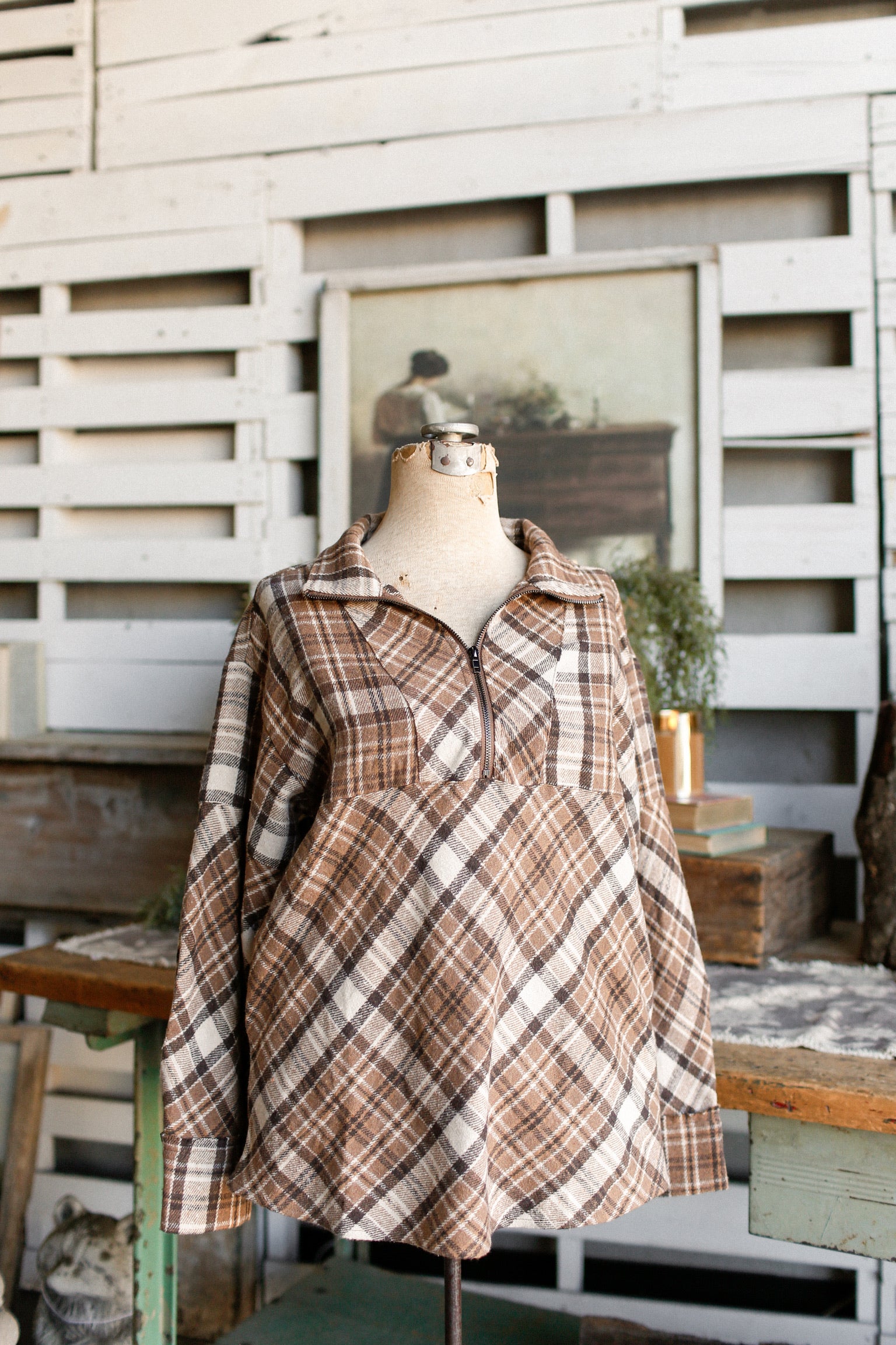 Cotswolds Plaid Pullover