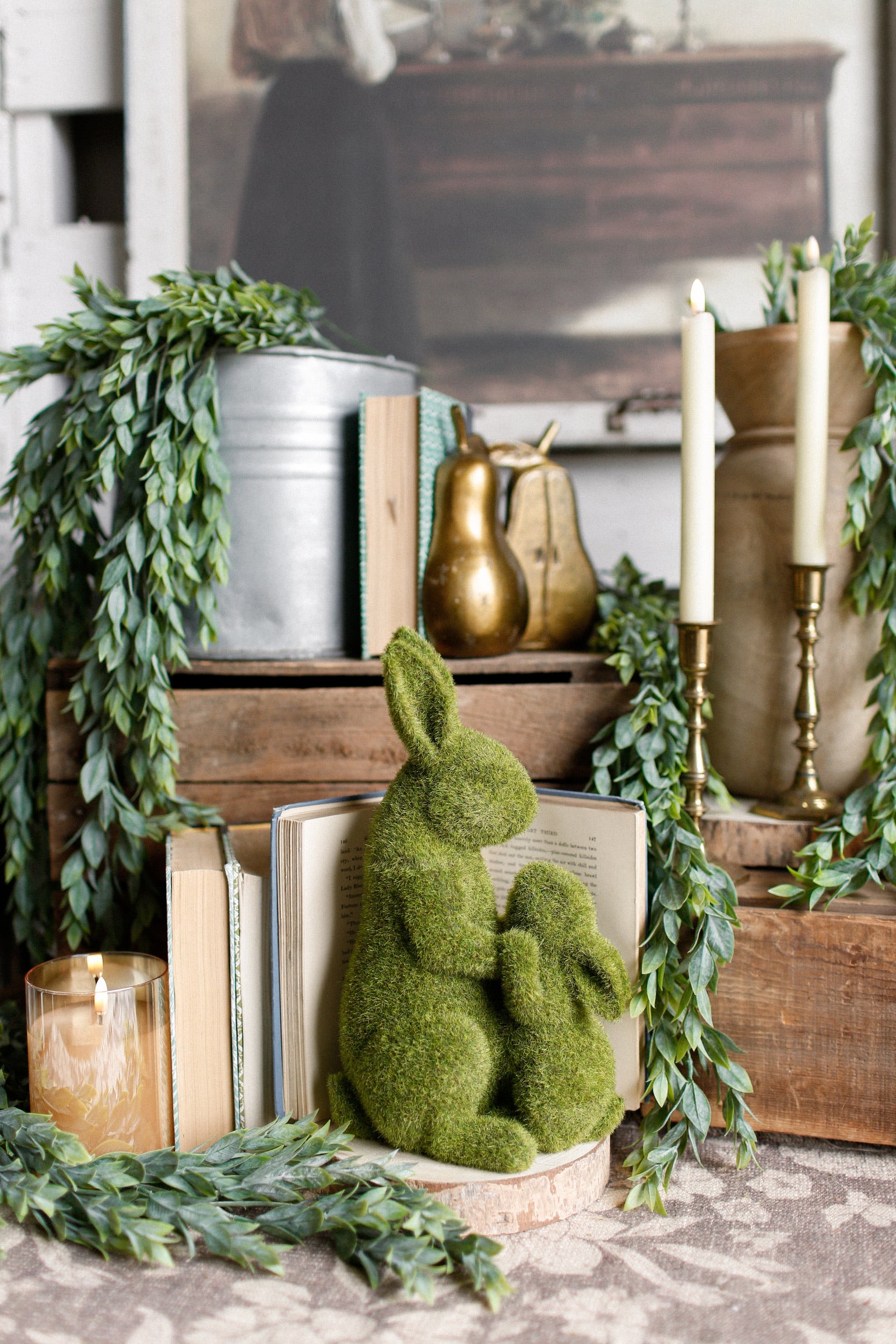 Mossy Bunny & Baby