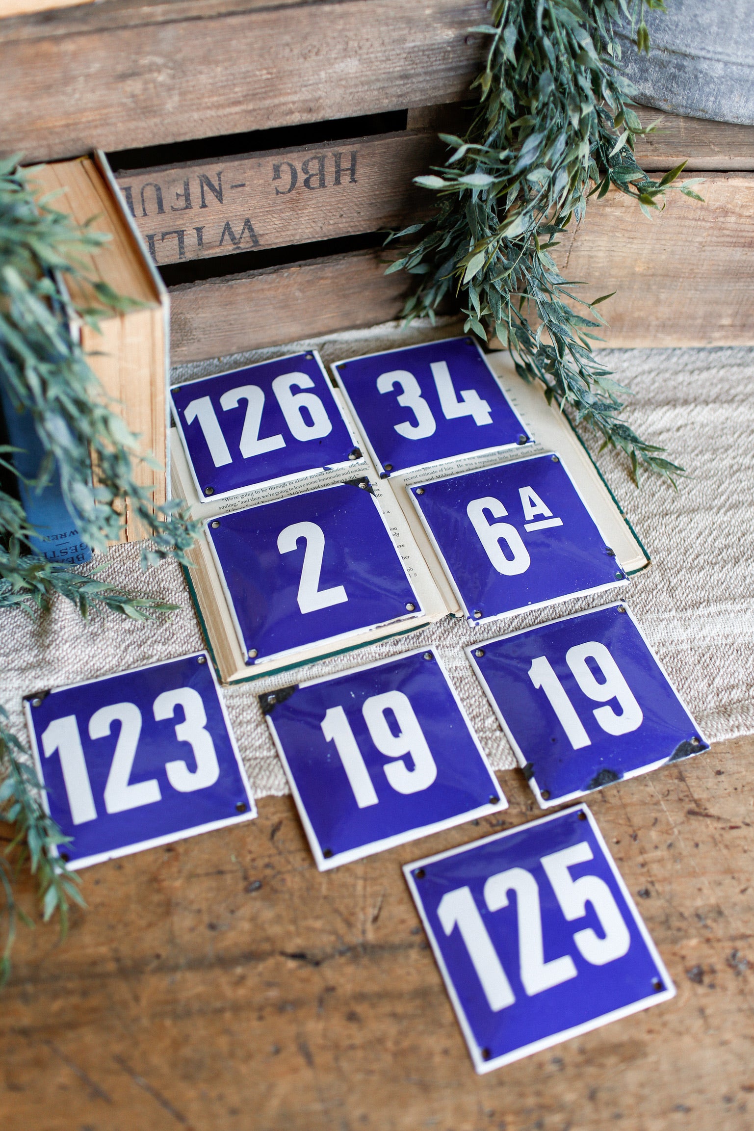 Salvaged French Enamel Number The Little Burlap Barn®