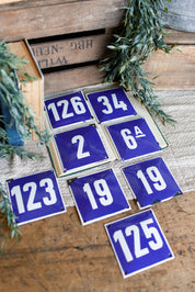 Salvaged French Enamel Number The Little Burlap Barn®