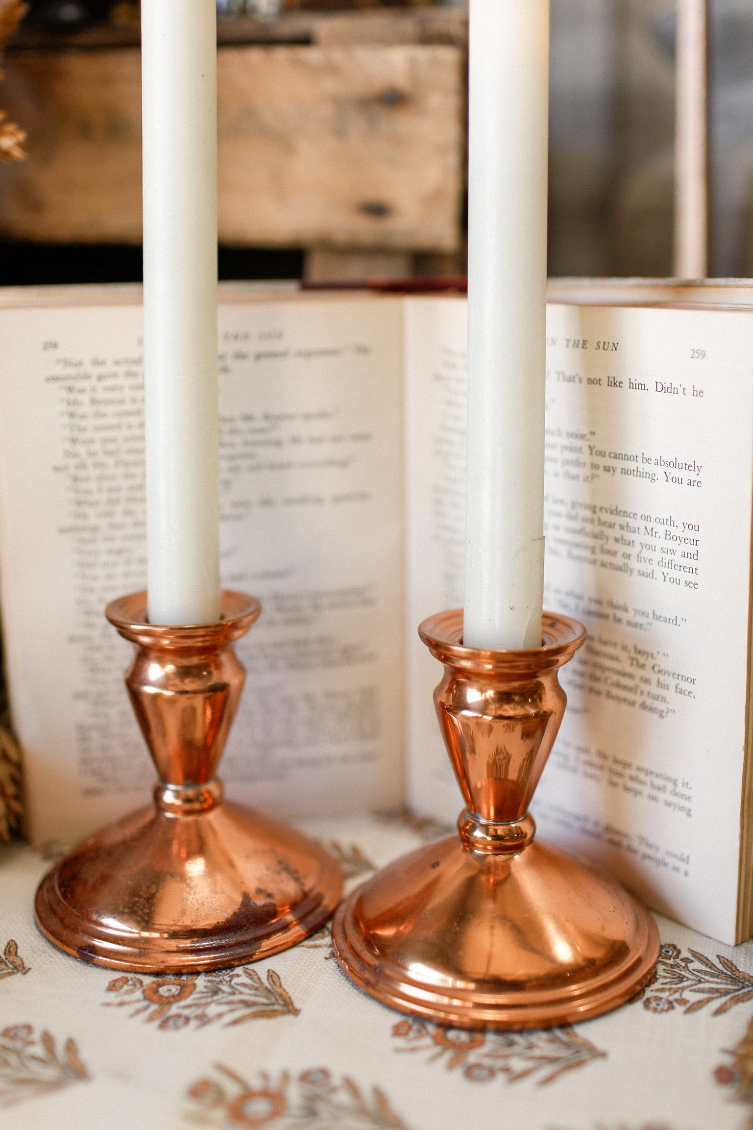 Vintage Copper Candlesticks