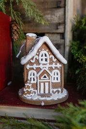 White Lighted Gingerbread House (S)