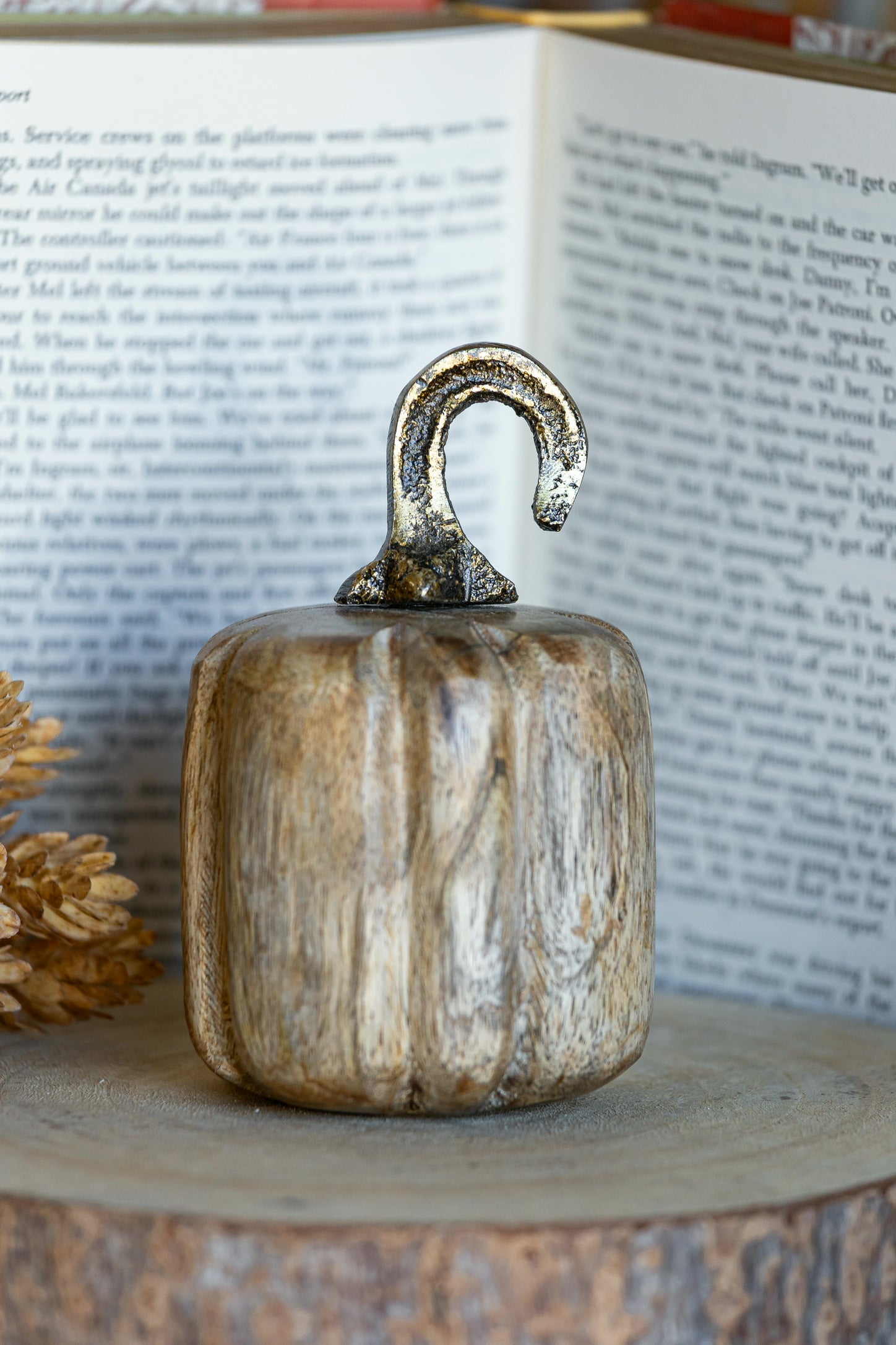 Mango Wood Pumpkin The Little Burlap Barn