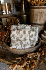 Autumn Block Print Kitchen Towels