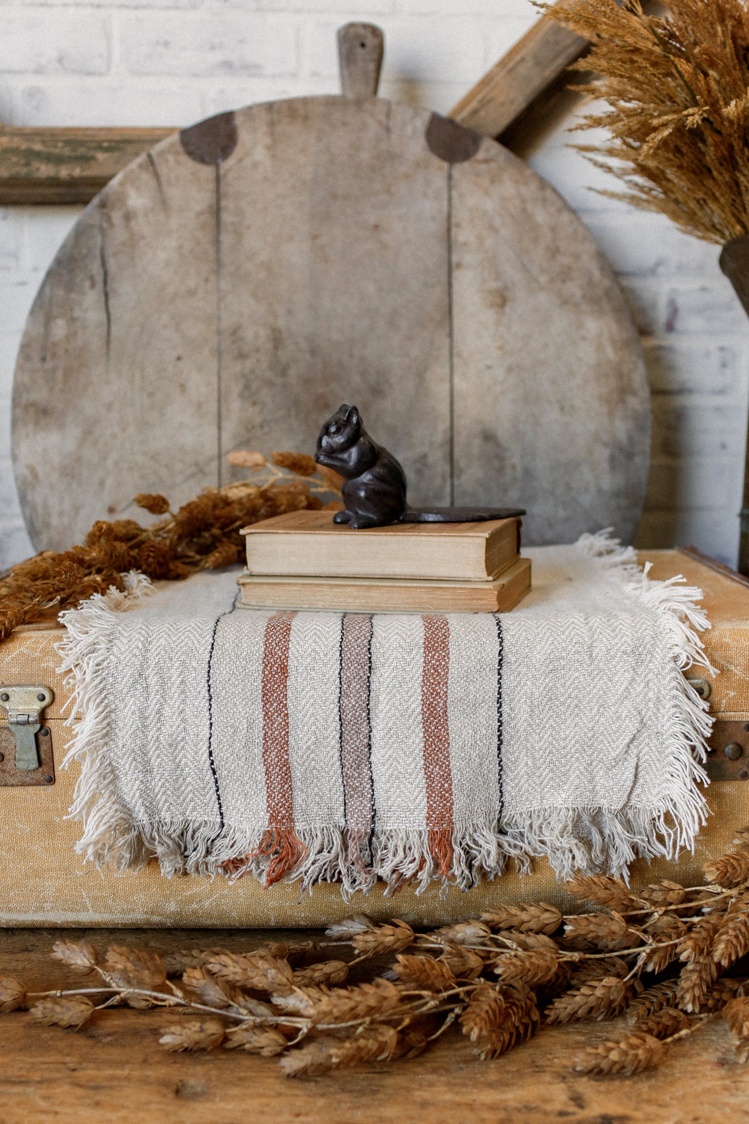 Rustic Woven Striped Runner