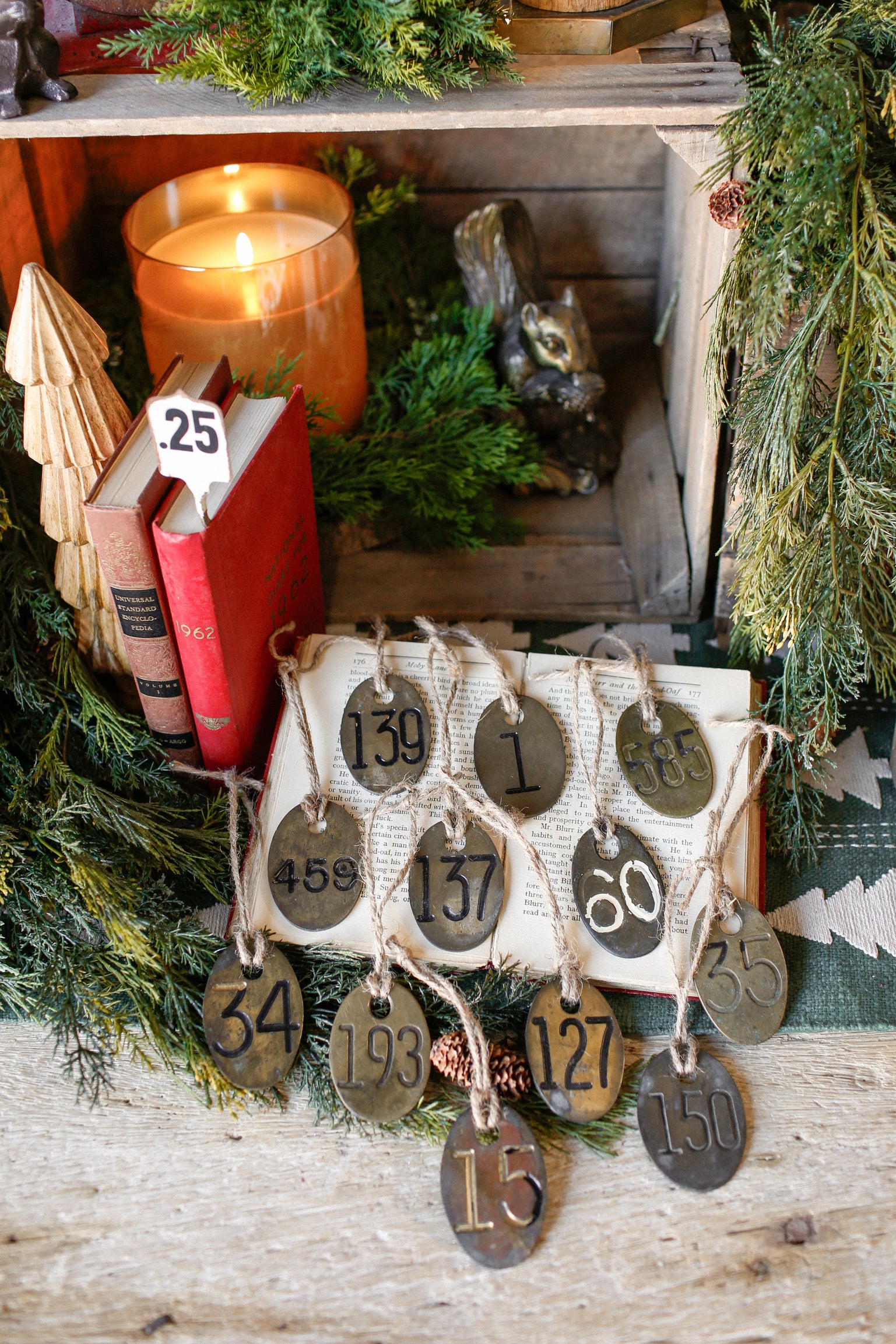 Vintage Brass Cow Tag