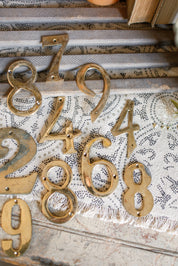 Vintage Brass House Number