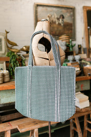 Green Check Tote Bag The Little Burlap Barn®