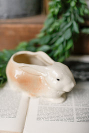 Vintage Rabbit Planter