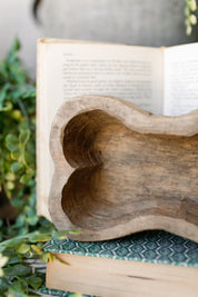 Mini Wood Dog Bone Bowl The Little Burlap Barn®
