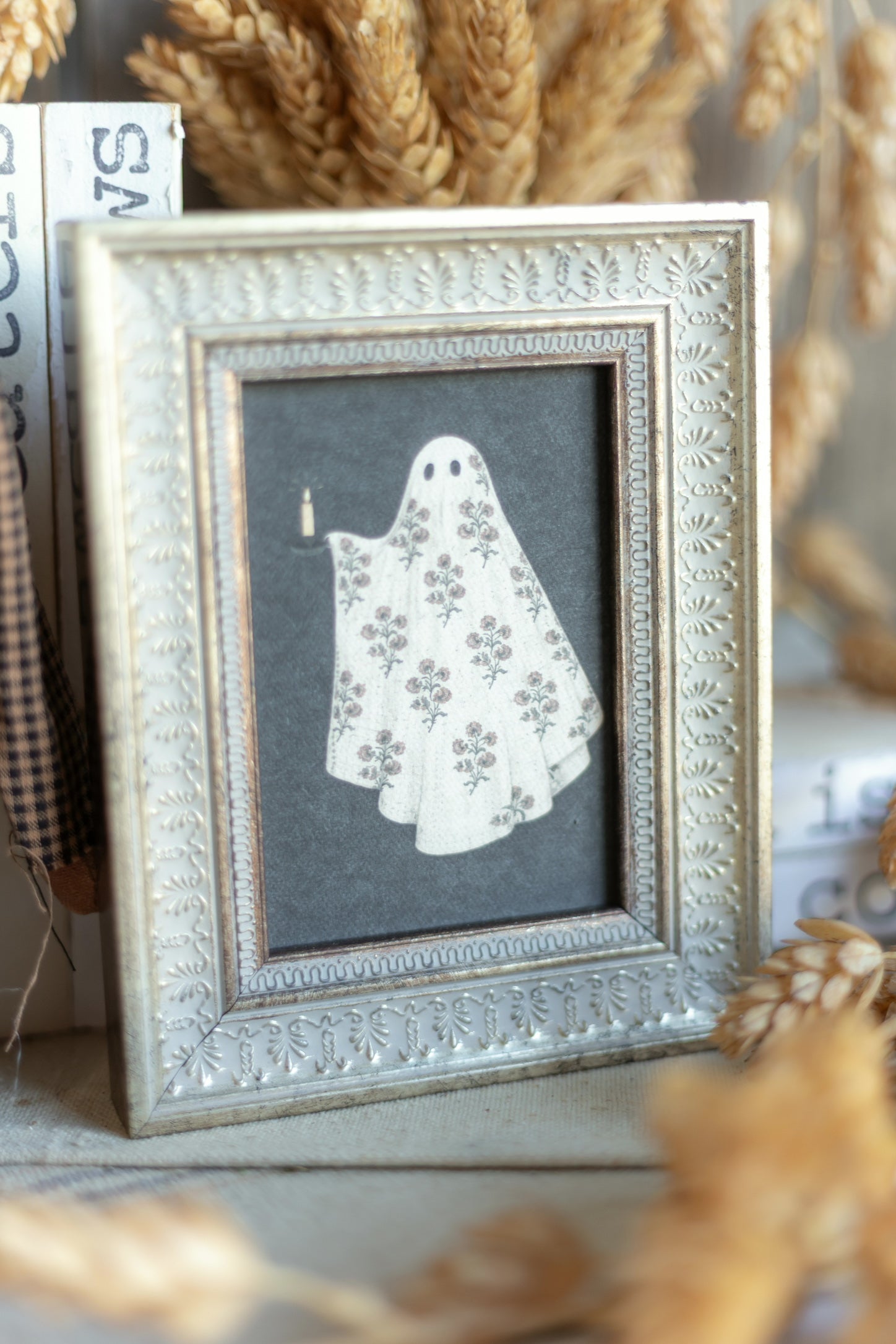 Quilted Ghost Framed Art The Little Burlap Barn