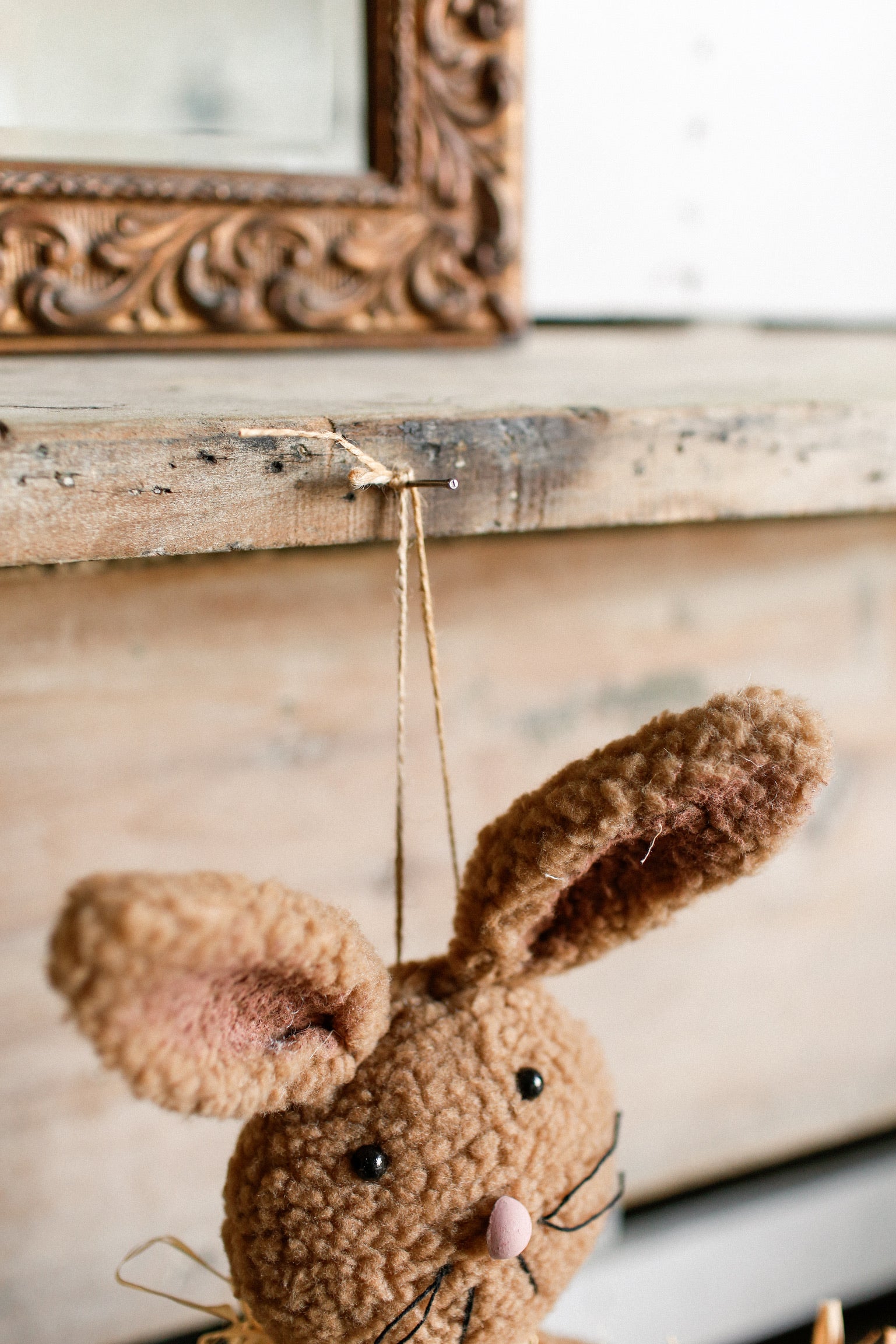 Handmade Ticking Stripe Bunny Doll