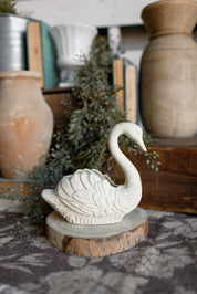 Cast Iron Swan Planter