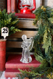 Vintage Glass Angel Candle Holder