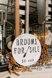 Handmade Brooms For Sale Sign