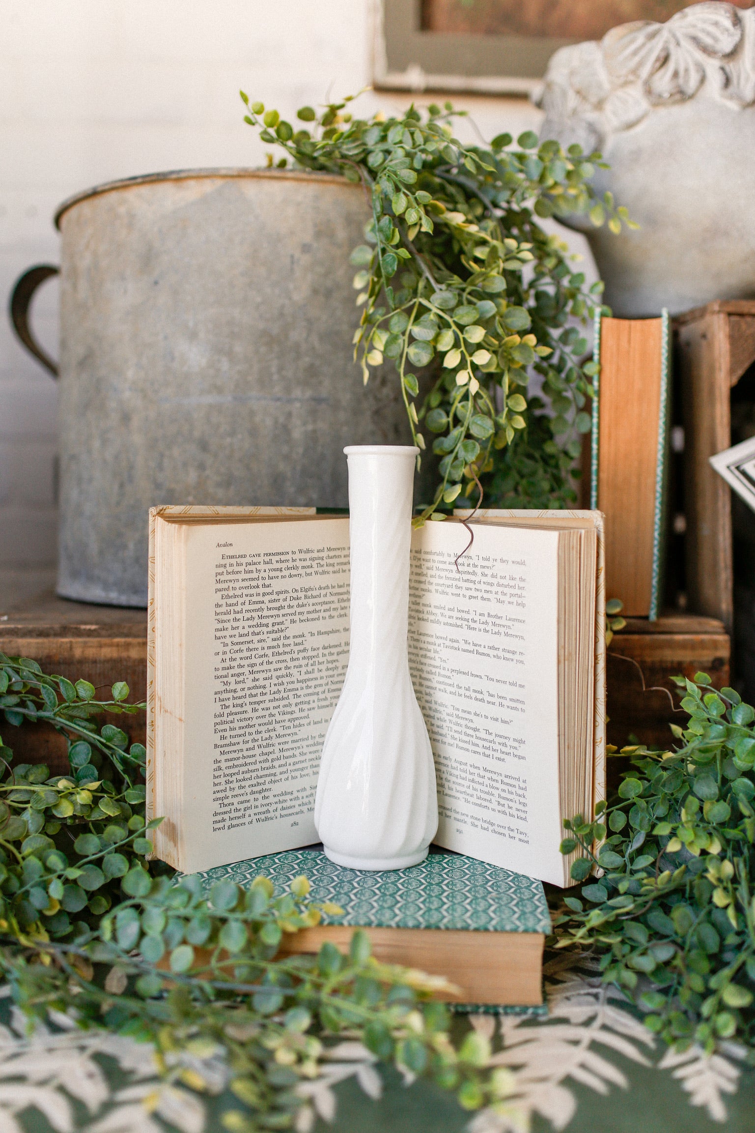 Vintage Milk Glass Bud Vase The Little Burlap Barn®