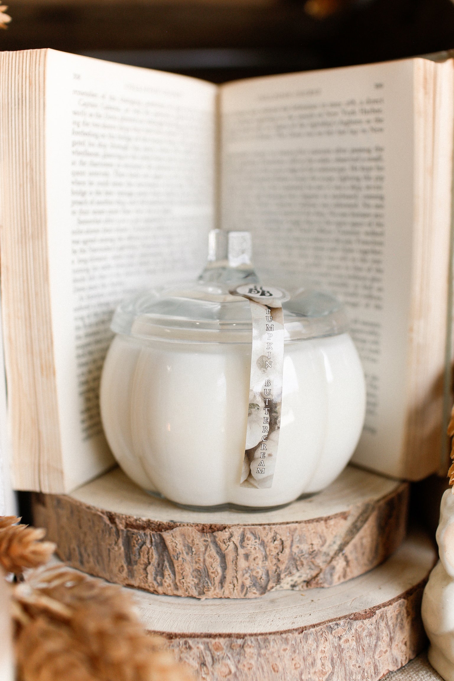 Cozy Pumpkin Glass Jar Fall Candle -Wholesale The Little Burlap Barn®
