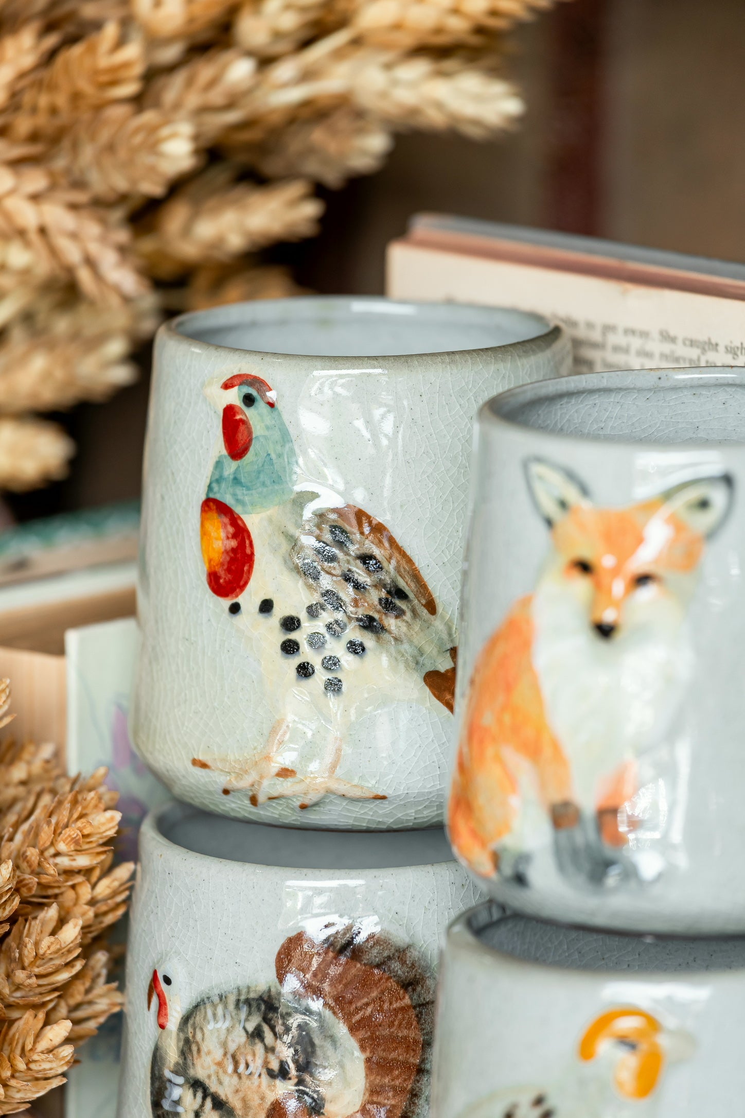 Hand Painted Stoneware Fall Mug Creative Co-Op