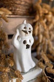 Stoneware Lighted Ghost