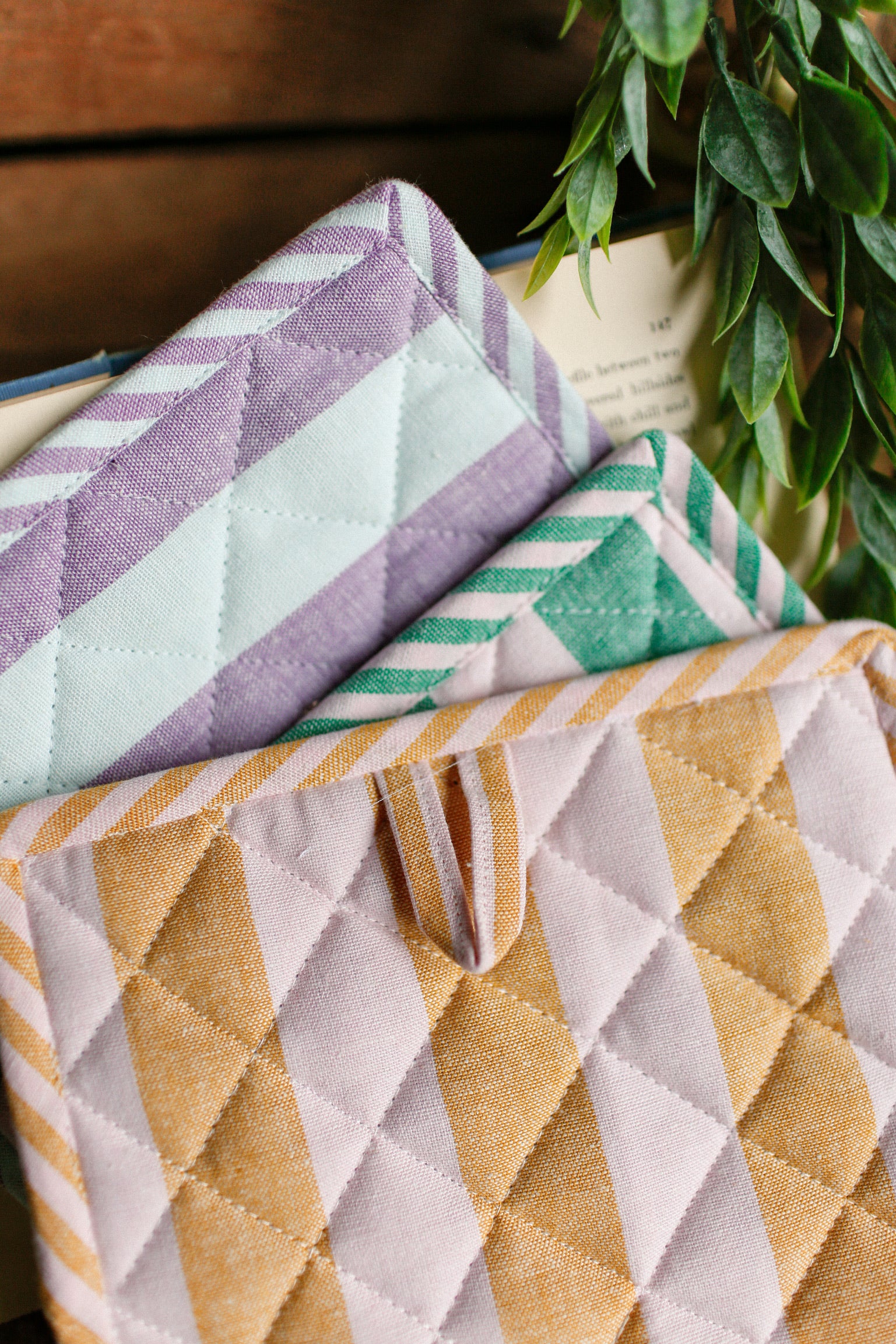 Summer Stripe Pot Holder