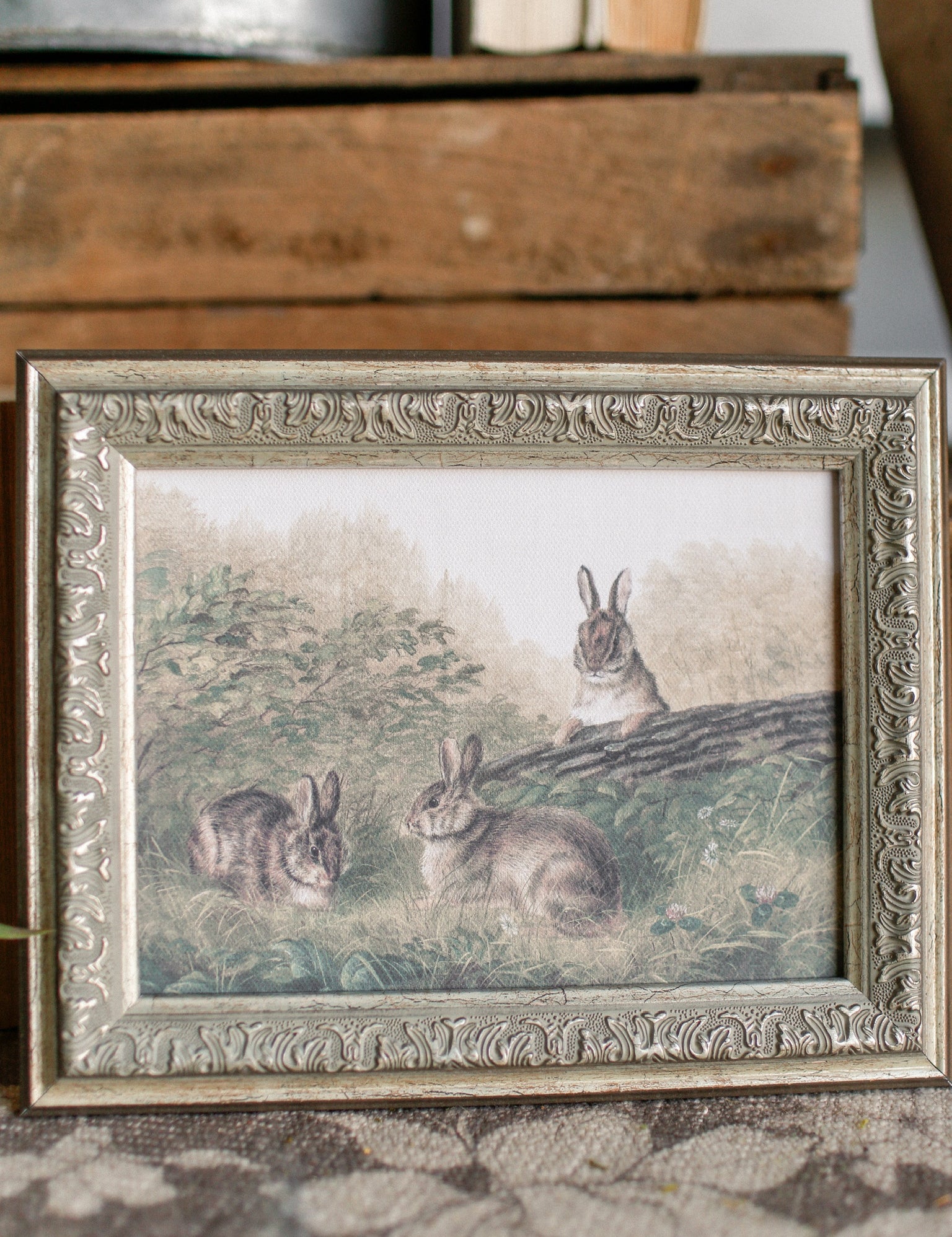 Rabbits Framed Art The Little Burlap Barn®