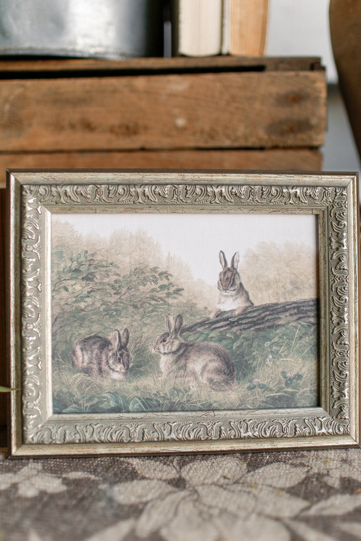 Rabbits Framed Art The Little Burlap Barn®
