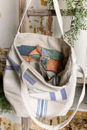 Vintage Grain Sack Tote Bag