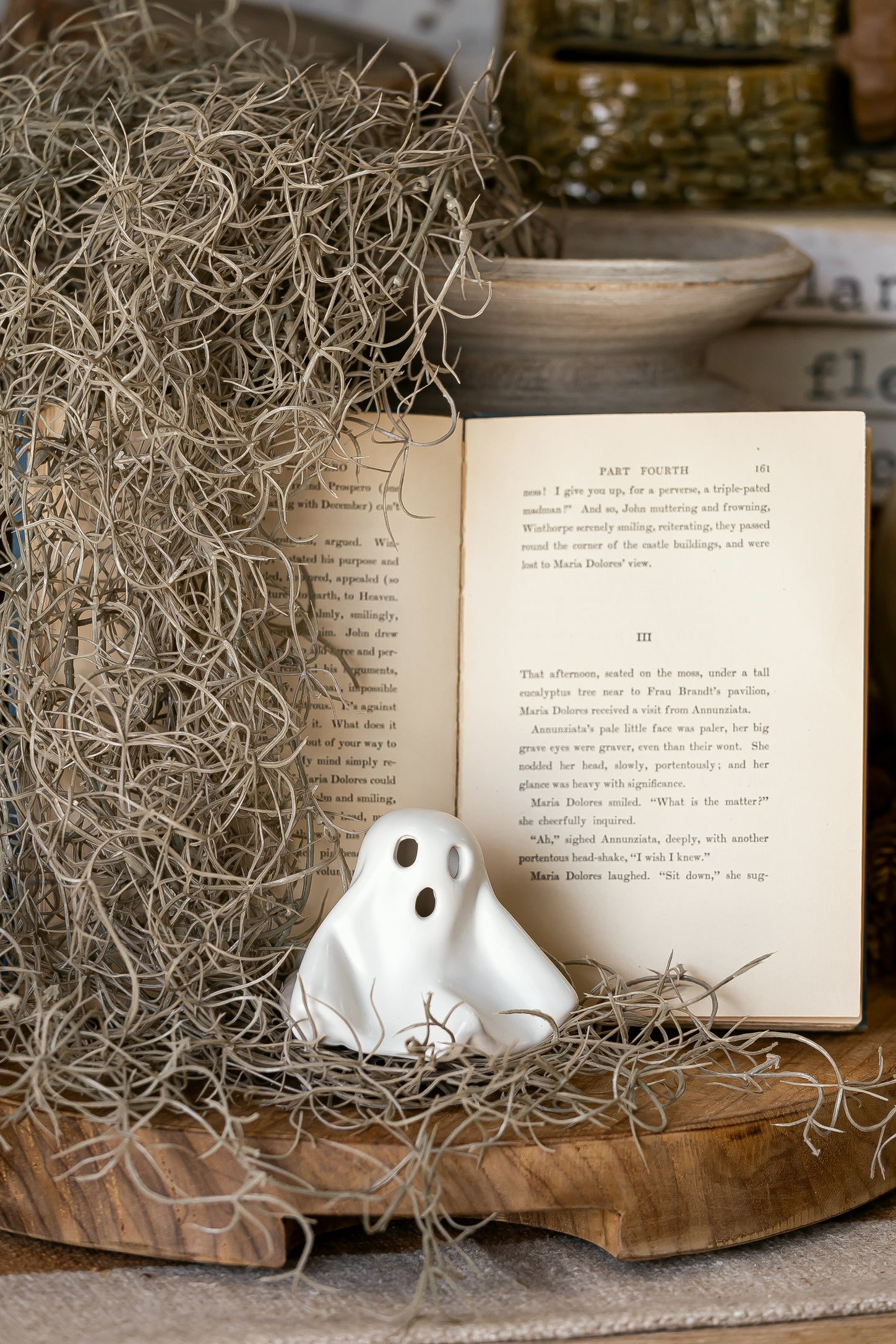 Stoneware Lighted Ghost Creative Co-Op