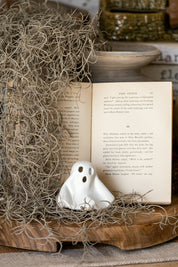 Stoneware Lighted Ghost Creative Co-Op
